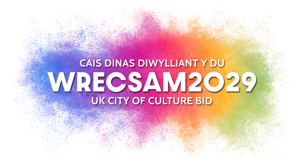 Logo: WRECSAM 2029 Cais Dinas Diwylliant y DU UK City of Culture Bid